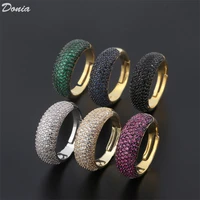 donia jewelry best selling ring female new micro set color aaa zircon ring opening ring temperament ladies gift ring