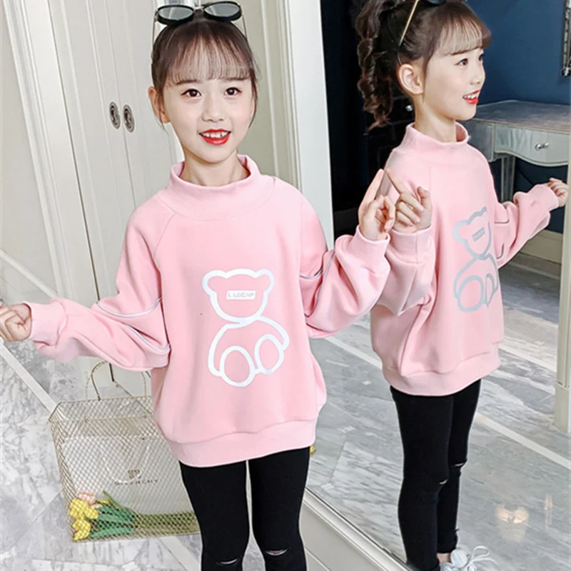 Толстовки для девочек свитшоты куртка светящаяся утепленная на весну и осень 2022