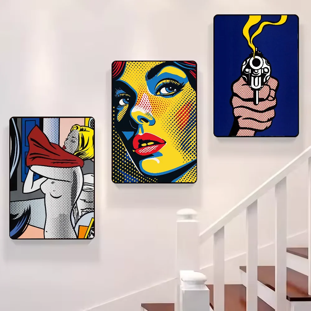 Roy Lichtenstein Pop Art Classic Movie Poster HD art липкая стена водонепроницаемый дом гостиная