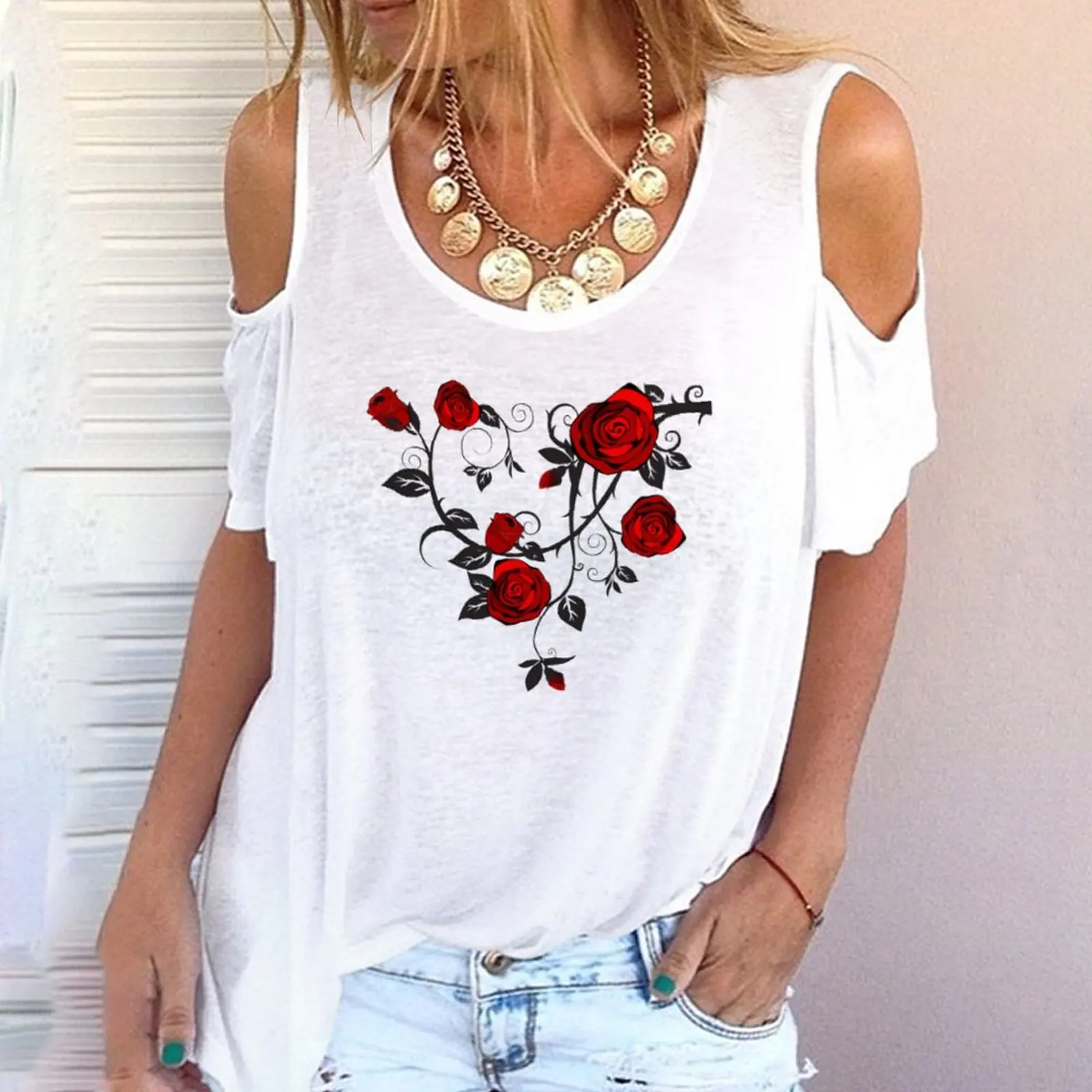 

2022 New T Shirt Ladies Summer Print Ladies Casual T Shirt Top Harajuku Streetwear Short Sleeve T Shirt