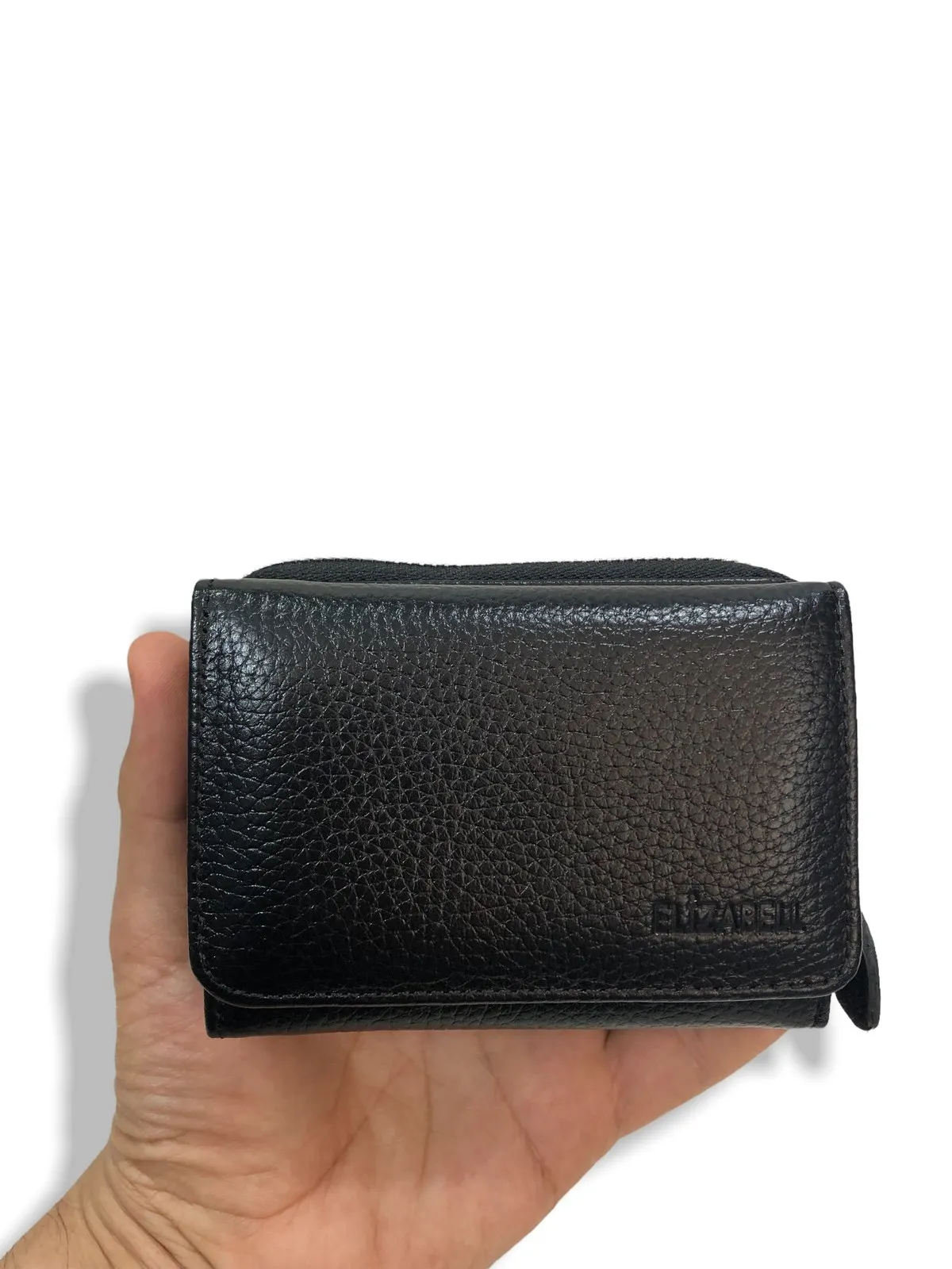 

ElizaBell black small women genuine leather money and card wallet