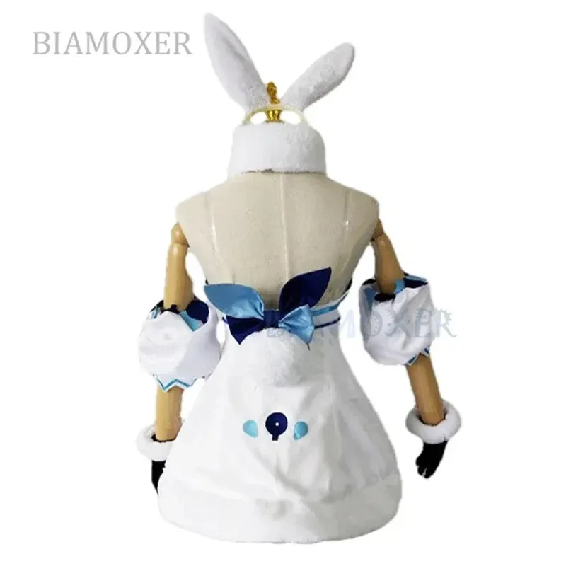 Фото NewVTuber Usada Pekora Парики Косы Hololive Fantasy Bunny Girl Уши Костюмы для косплея Хэллоуин Наряд All setb; 3's,6.e; №3