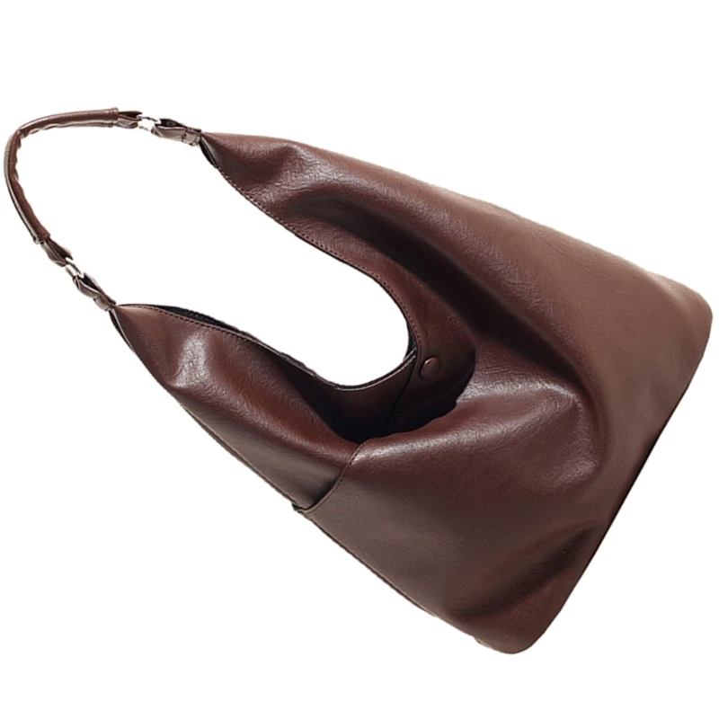 Повседневная сумка с напуском из мягкой искусственной кожи большая на плечо в