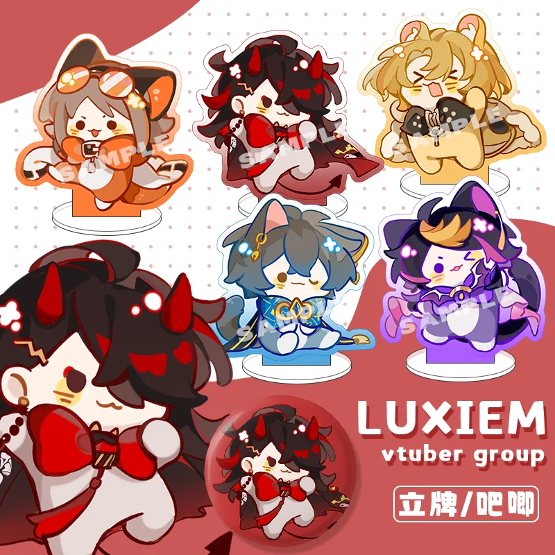 

Nijisanji Luxiem Vox Mysta Shu Ike Luca Shoto Original Mini Acrylic Stand Badge Cosplay Anime Decoration Accessories