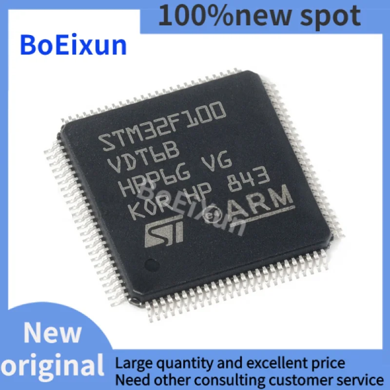 1-100 PCS STM32F100VDT6B LQFP100 32F100VDT6B 32-bit Microcontroller MCU ARM CORTEXM3 Brand New Original