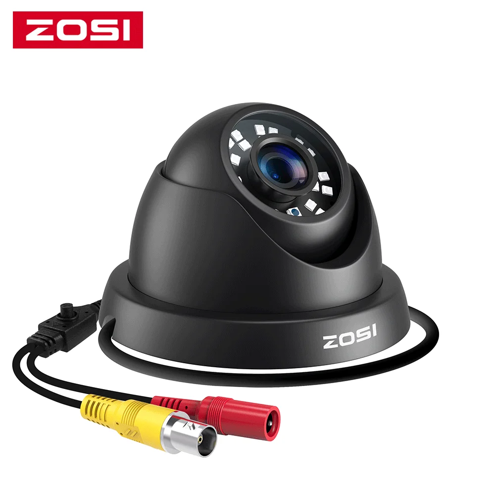 ZOSI-cámara de seguridad CCTV 4-in-11080P para exteriores, videocámara resistente a la intemperie, 24 piezas, LED IR, corte IR, alta resolución