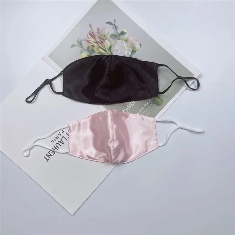 Регулируемая двухслойная имитационная шелковая маска для мужчин и женщин защита