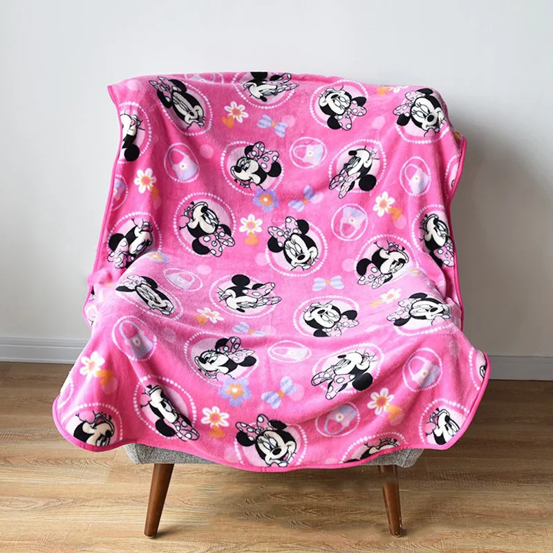 

Disney Cartoon Mickey Mouse Minnie Frozen Princess Soft Flannel Blanket Throw for Girls Children on Bed Sofa Kids Gift 95x125cm