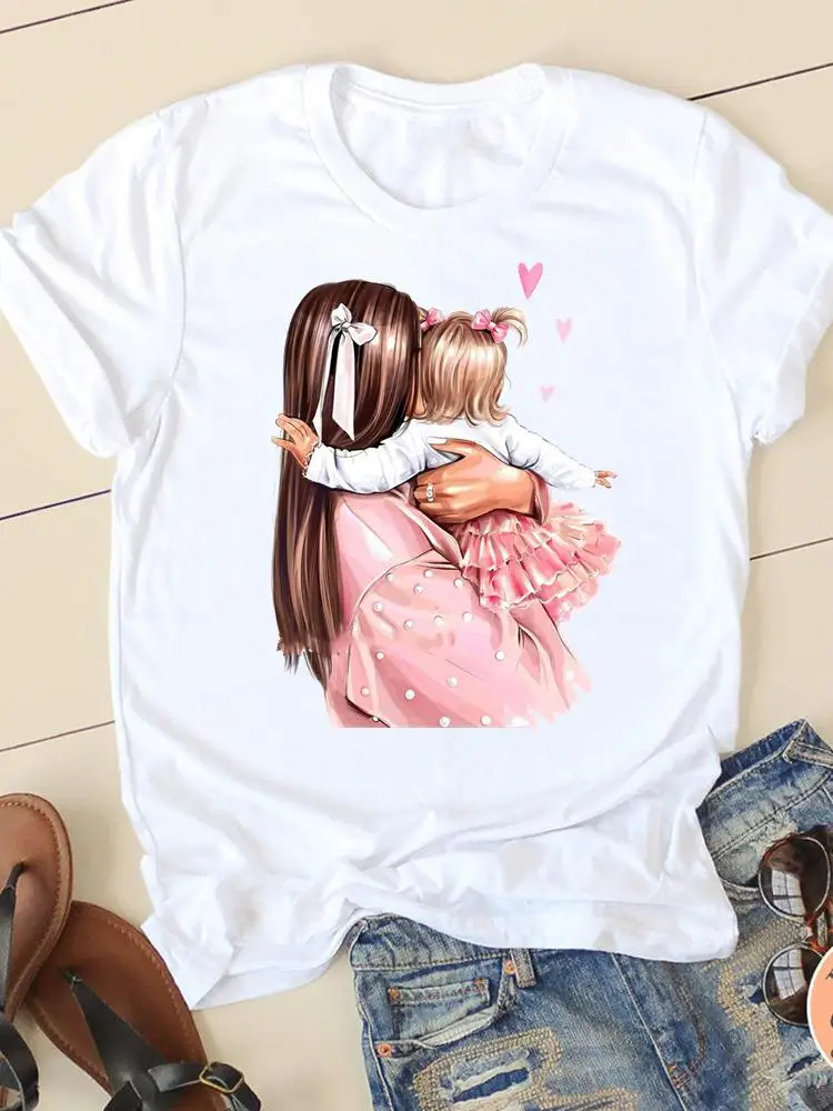 

T-shirts Clothing Short Sleeve Clothes Fashion Summer Sweet Love Mother Mama Mom Casual Ladies Print Women T Female Graphic Tee
