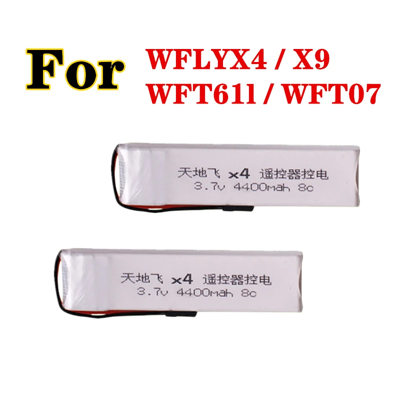 

Для передатчика 1S 3,7 V 4400mAh 8C Lipo батарея для WFLYX4/X9/WFT61l/WFT07 RC Радиоуправляемый пульт дистанционного управления Запасные части 3,7 V батарея