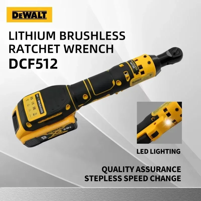 Фото Аккумуляторный бесщеточный ударный гайковерт Dewalt DCF512 1/2 дюйма, 3/8 дюйма, с регулируемой скоростью, 20В, электроинструмент №2