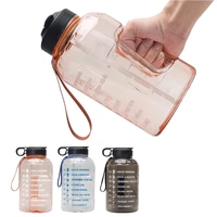 2 2l motivating water bottle with time marker straw half gallon reusable leakproof wide mouth fitness outdoor sport water bottle