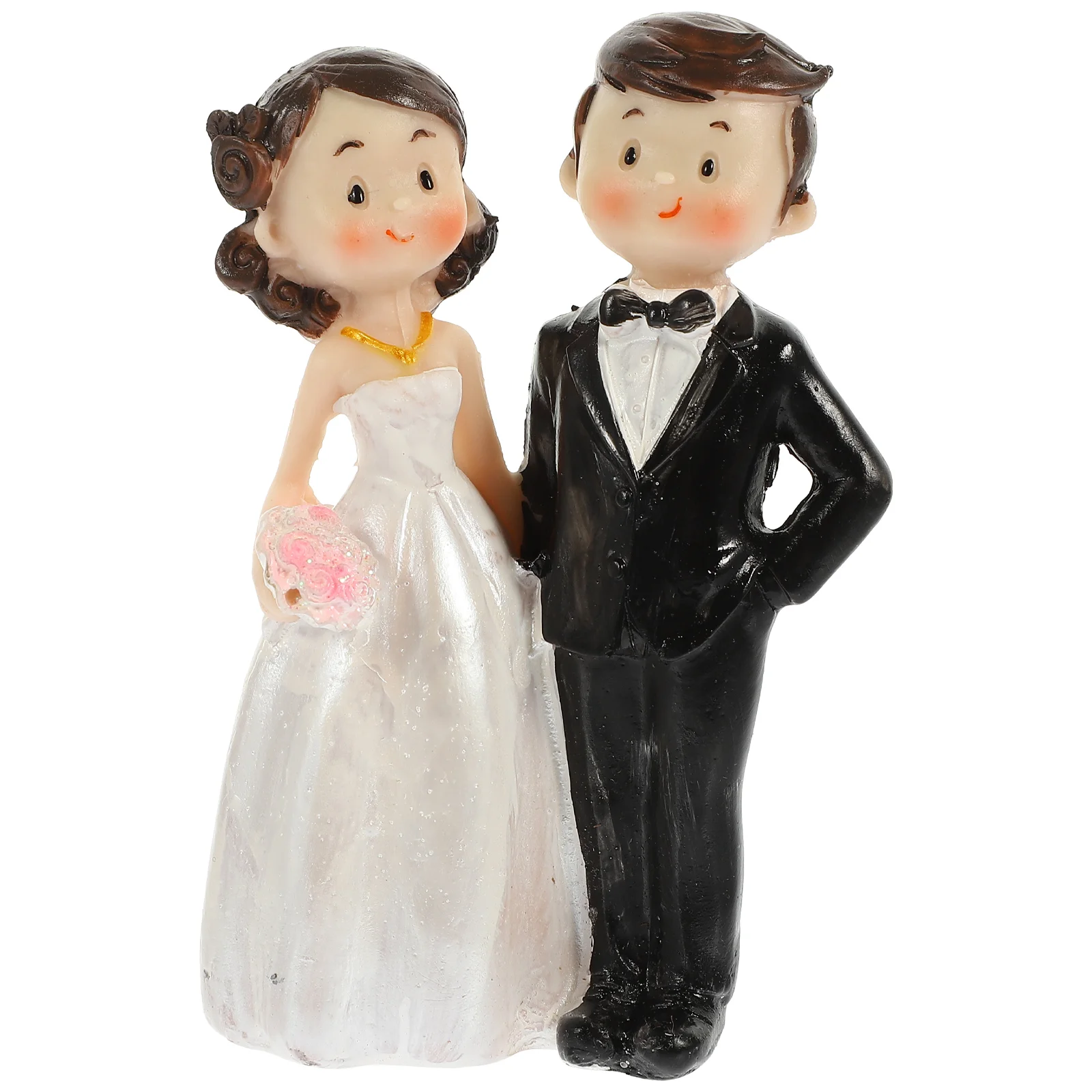 

Wedding Supplies Cupcakes Compact Couple Decorate Multifunctional Figure Lovely Resin Bridegroom