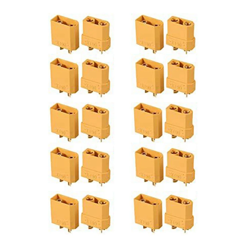 

10 Pair XT90 XT90H Battery Connector Set 4.5Mm Male Female Gold Plated Banana Plug For Lipo Battery