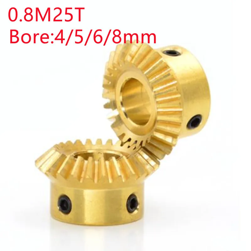 

2 шт., 1:1 коническая шестерня 0,8 м, 25 т, диаметр отверстия 4 мм, 5 мм, 6 мм, 8 мм, стандартная коническая шестерня