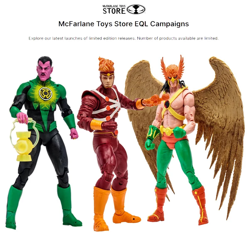 

McFarlane Toys Platinum Hawkman Sinestro & Firestorm 17cm Build-Action-Figure Model Doll Garage Kit