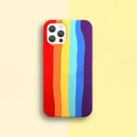 rainbow phone case for iphone 6 7 8 plus x xr 11 12 pro max silicone color drew cute back cover quality colorful protect shell