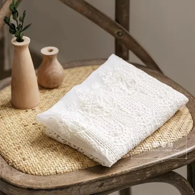 Мягкая кружевная ткань с вышивкой из органзы сетчатая для одежды ручная работа