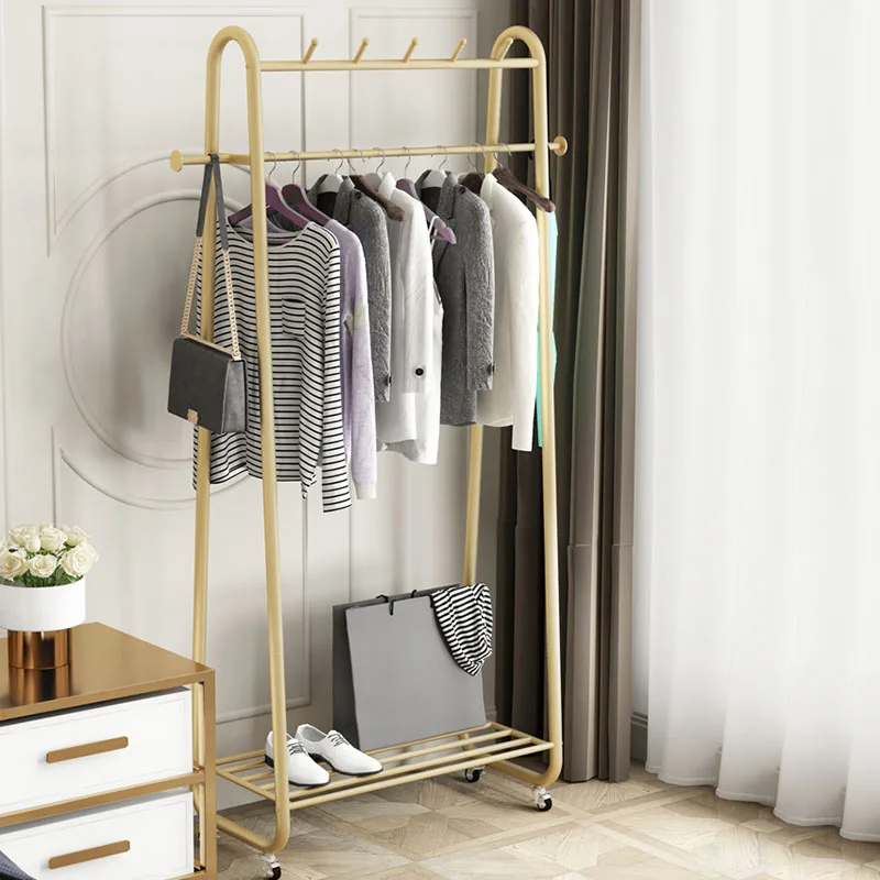 

Multi-hanger Shelves Standing Coat Rack Bags Metal Living Room Storage Clothes Wardrobes Perchero Pared Home Furniture TY20XP