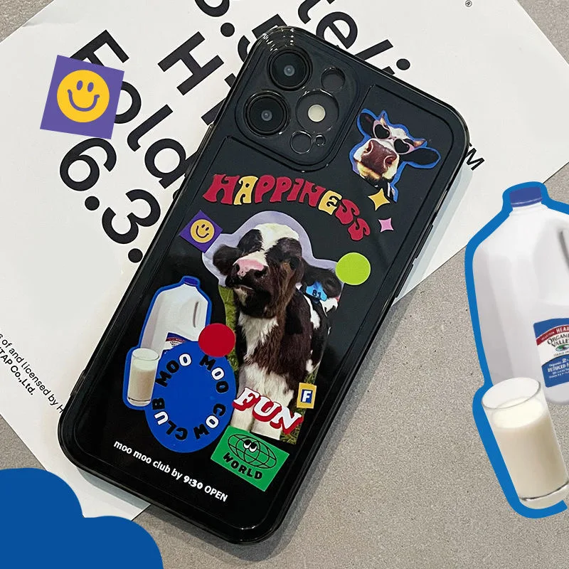 

Fun Cow Labeliphone12Phone Casexsmax/se2Straight Edge Apple8plus/6sAnti-Shockxr/xsAll-Inclusive13proProtective Sleeve Apple11/7p