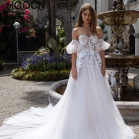 herburnl tube top romantic wedding dress fashion applique puff sleeves vintage trailing chiffon skirt fish bone r%c3%a9tro