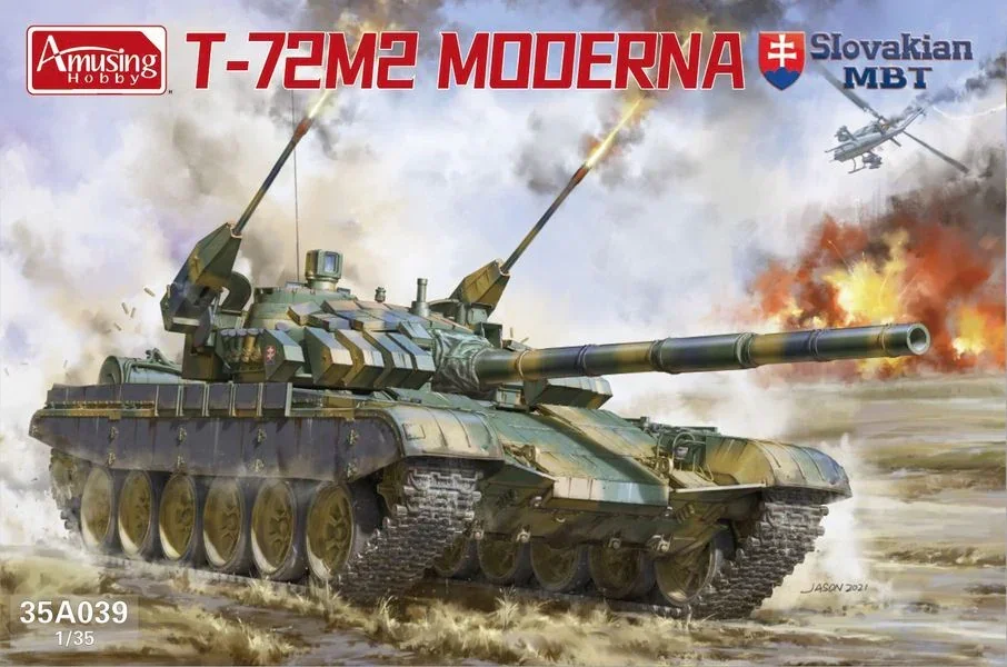 Фото Сборный модельный набор Amusing Hobby Toys DIY 35A039 1/35: Основной боевой танк Словакии T-72M2 №2