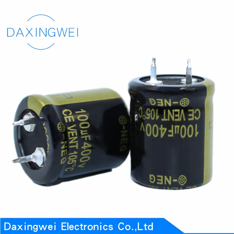 

2PCS 400V 450V 100UF Aluminum Electrolytic Capacitor Audio High Quality Capacitor