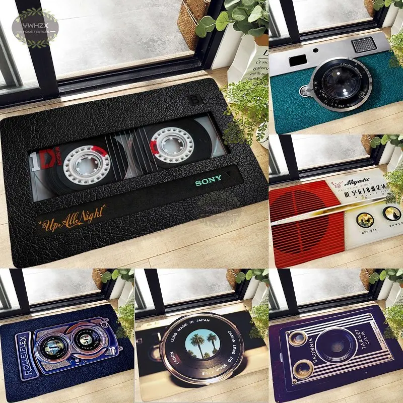 

Retro Cassette Music Tape Floor Mat Multiple Choice Funny Entrance Door Rug Kitchen Living Room Non-Slip Carpet Bathroom Doormat