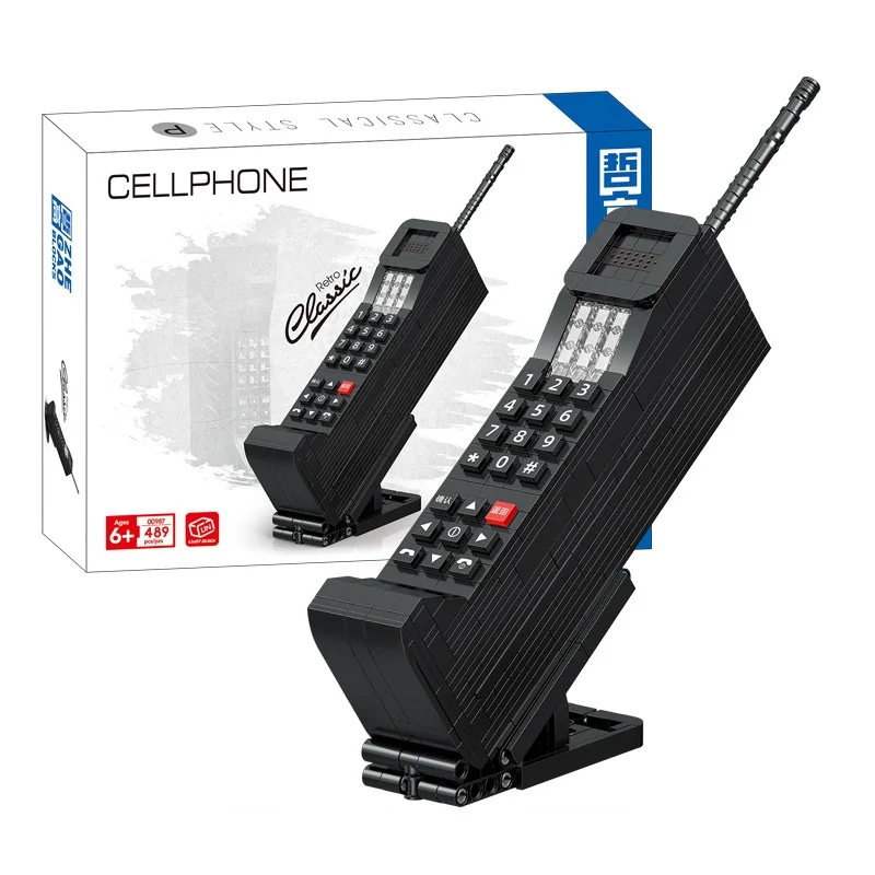 Zhegao конструктор классический ретро сотовый телефон Радио строительные блоки игрушки для детей подарок для мальчиков девочек подарок на день рождения игрушки 00987