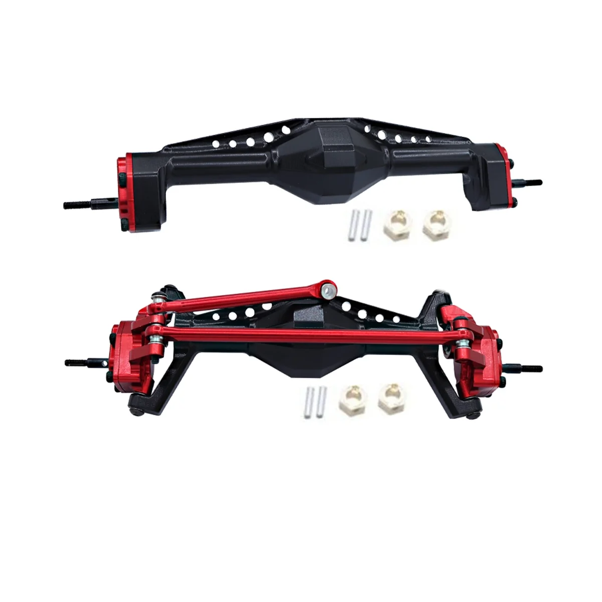 

Metal Front and Rear Portal Axle Set for Axial UTB18 Capra 1/18 RC Crawler Car Upgrade Parts Accessories,Red+Black