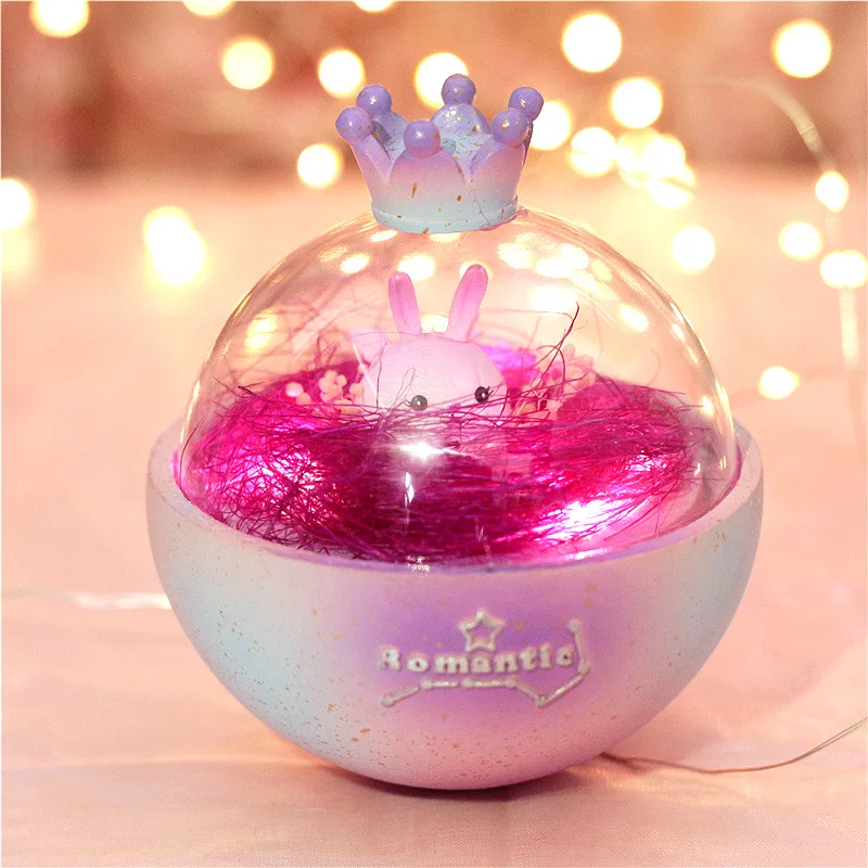 

Cute Rabbit LED Night Light Animal Twinkle Star Baby Nursery Bedroom Decoration Lights Valentine's Day Christmas Birthday Gift