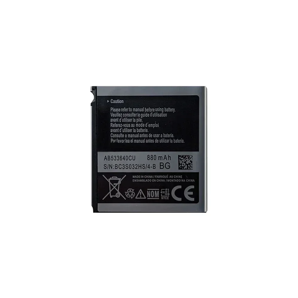 АБ 533640 CC AB Аккумулятор CU/CK/CE для Samsung S6888 S3710 S3600C GT-S3600i S3930C S3601C S5520 S569 880 мАч с