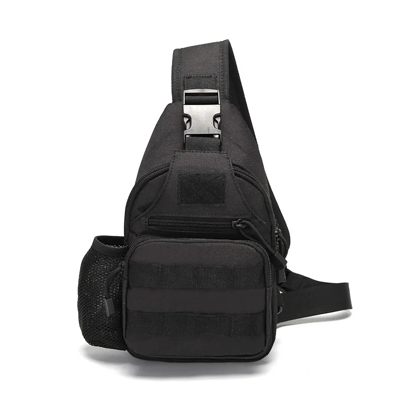 Outdoor Tactical Camo Chest Bag Men's Multifunctional Cycling Hiking Storage Bag Waterproof Travel Shoulder Bag HOOk&LOOP Flag