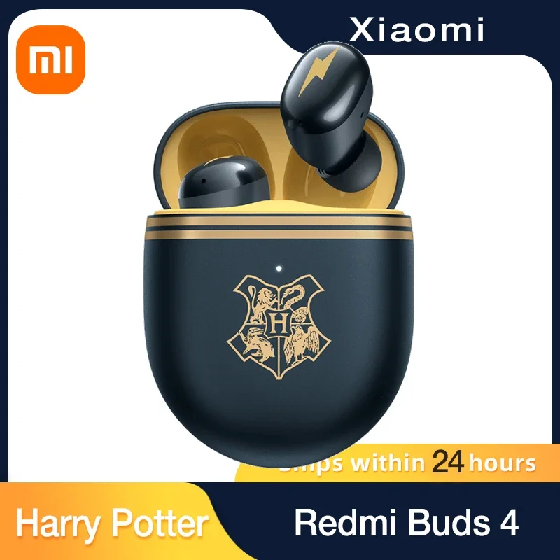 

Harry Potter Limited Edition Xiaomi Redmi Buds 4 Bluetooth Earphones Earbuds Gaming Noise Cancelling Headset With Mic Low Delay
