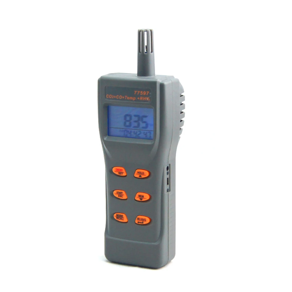 Monitor Gas A-l-a-r-m Detector Temperature Humidity Gauge Carbon Monoxide Analyzer Carbon Dioxide Tester CO2 CO Meter enlarge
