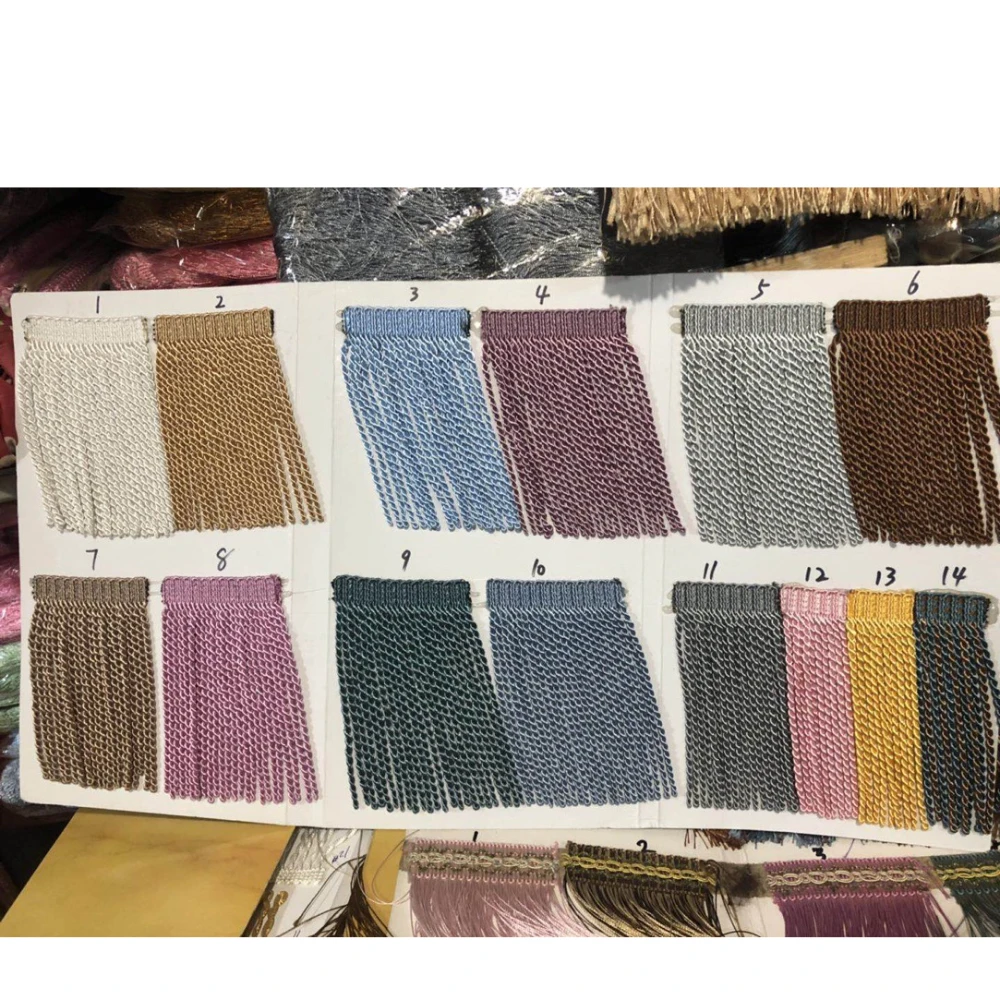 12-ярдовая бахрома с золотым слитками домашняя декоративная занавеска витая