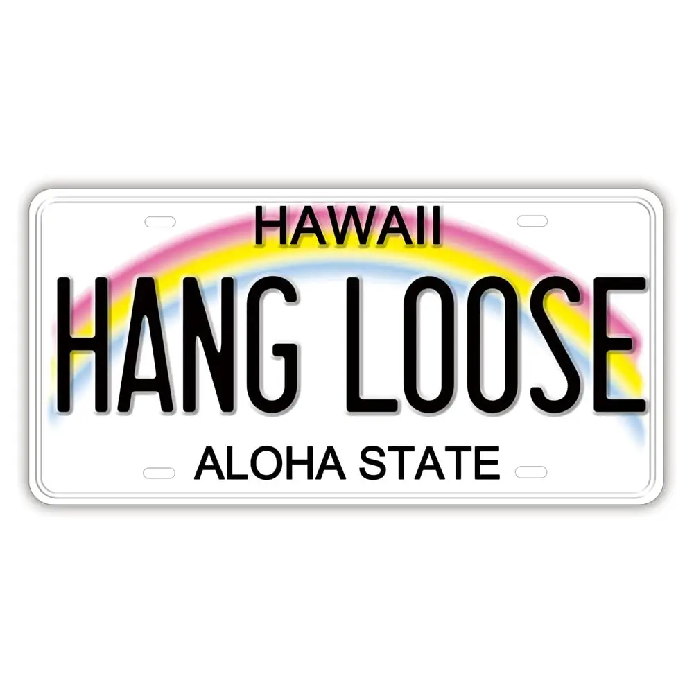

Embossed Hawaii Vanity License Plate, Car Number Tags, 6" X 12"/15x30cm