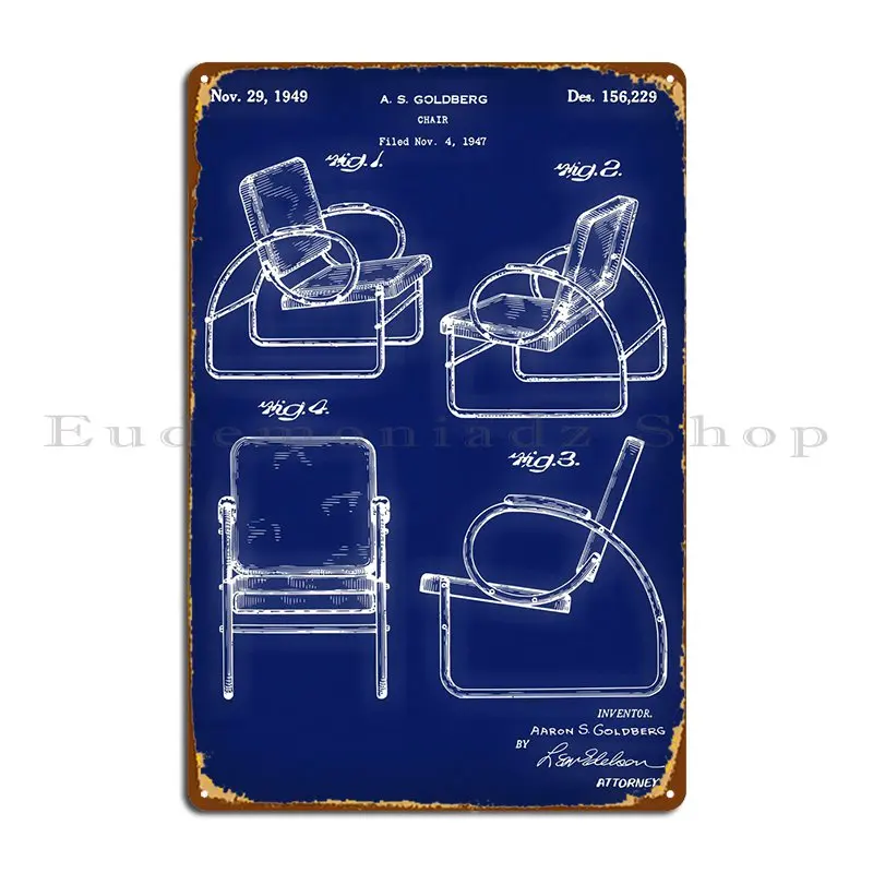 

Стул запатентованный металлический знак для гостиной дома Бар пещера дизайн клуба оловянный знак плакат