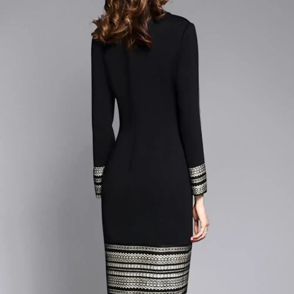 

Stylish Mini Dress Round Neck Skin-frindly Stretchy Half Sleeve Pencil Dress