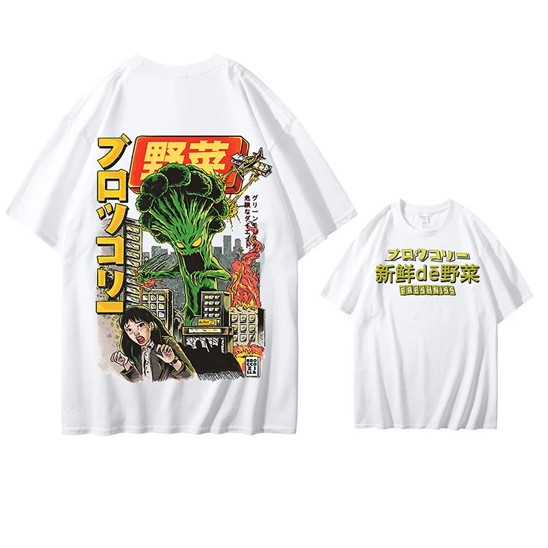 

2023 Мужская футболка в стиле хип-хоп, футболка в японском стиле Харадзюку С мультипликационным монстром, уличная одежда, летние топы, футболки, хлопковая футболка, оверсайз, хип-хоп