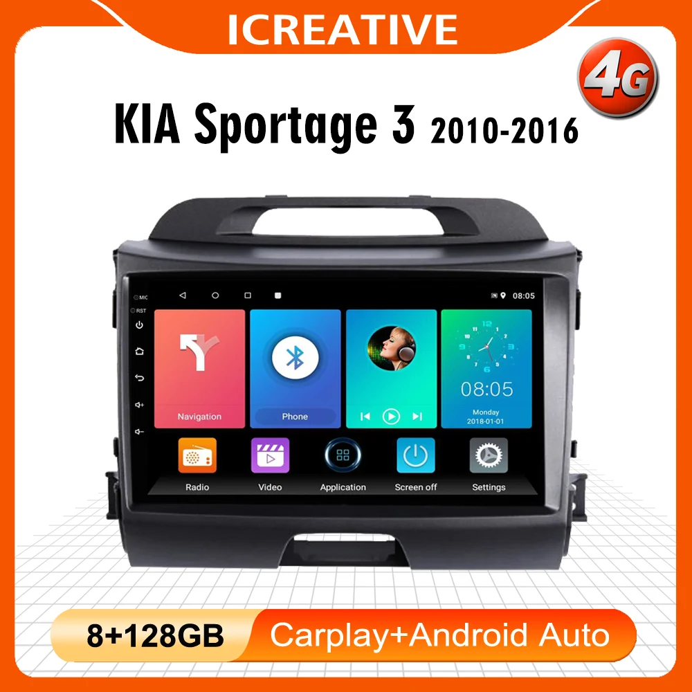 

Android радио для Kia Sportage 3 2010-2016 2 DIN 4G Carplay Автомобильный мультимедийный видео плеер навигация GPS головное устройство