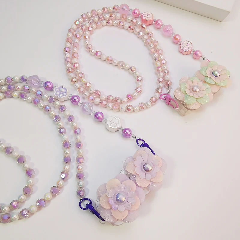 

Женская цепочка-зажим для телефона, с диагональным шнурком