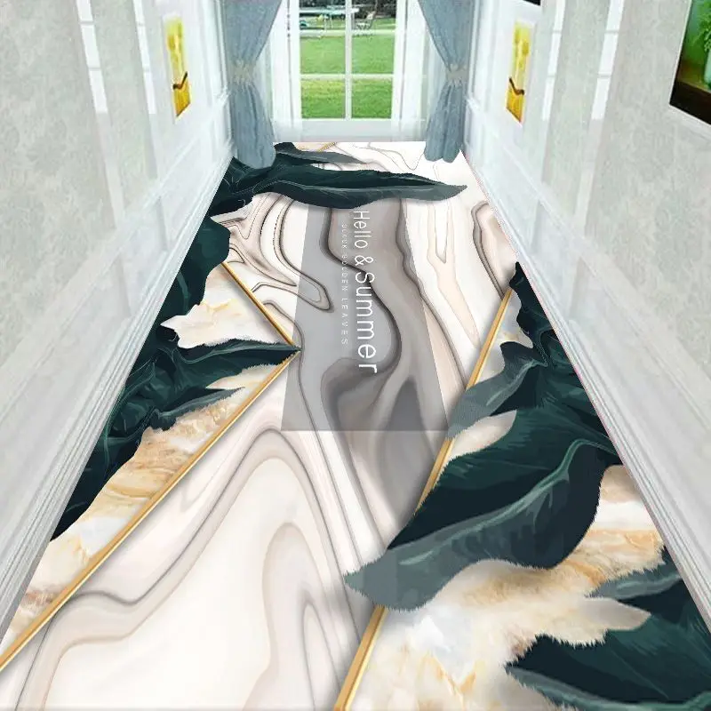 

Modern Household Long Corridor Carpet Aisle Stairs Runner HOTEL Hallway Non-slip Long Rug Washable Floor Mats Customizable
