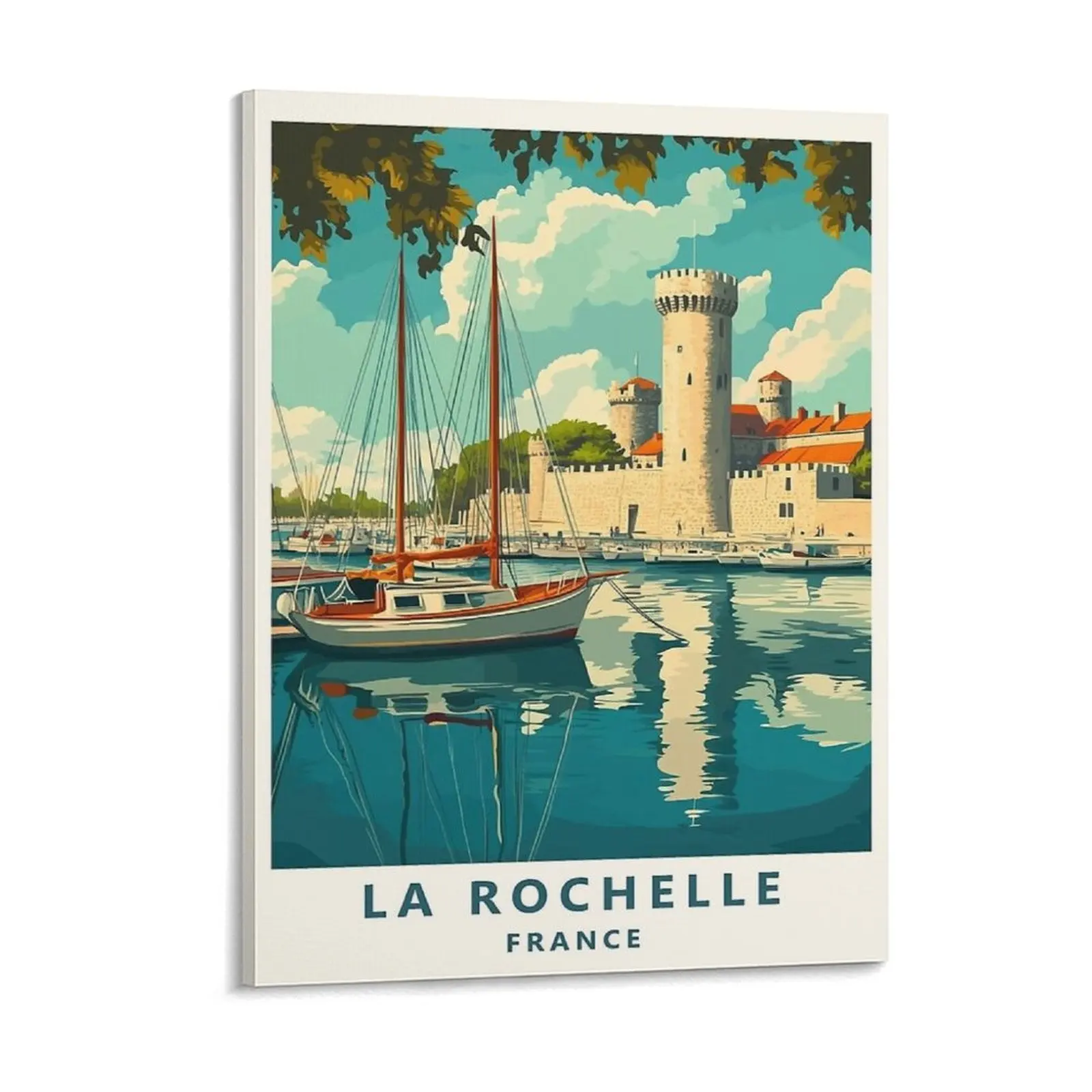 Фото La Rochelle Fort Boyard La Rochelle Франция Винтаж Путешествия Туризм Гостиная Настенная роспись Персонализированные настенные картины в рамке №1