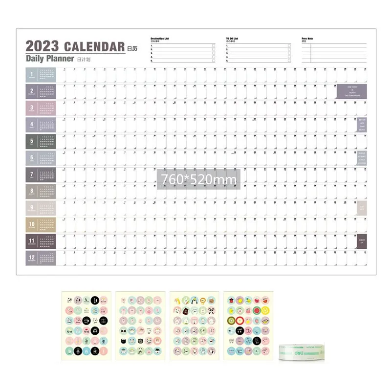 

2023 Calendar Simple Daily Schedule Planner Sheet To Do List Hanging Yearly Weekly Annual Planner Agenda Organizer Office