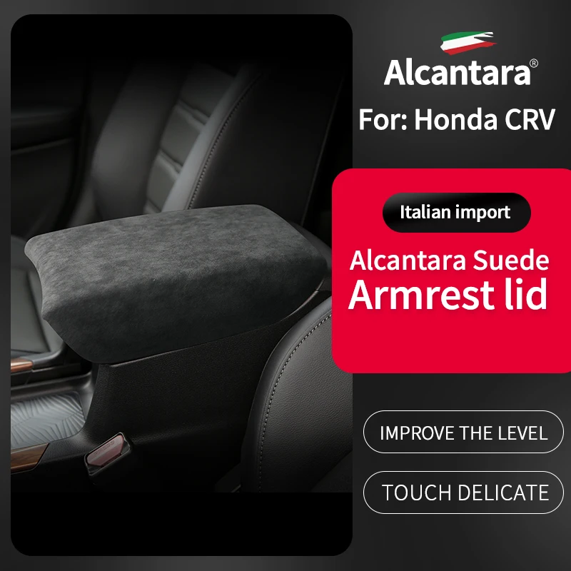 

For 2017-2021 Honda CRV Armrest Box Cover Alcantara Deerskin Central Armrest Box Protective Cover Modification Accessories