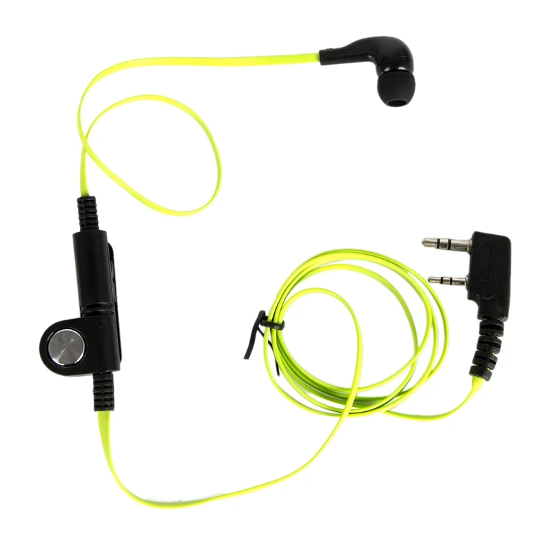 

Green Noodle Style Earbud PP Headphone K Plug For KENWOOD Baofeng