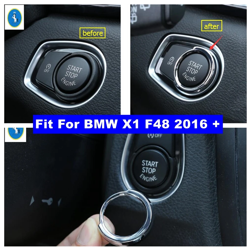 

Accessories Car-styling Engine Start Stop Push Button Keyless Hole Switch Decor Ring Cover Trim Fit For BMW X1 F48 2016 - 2021