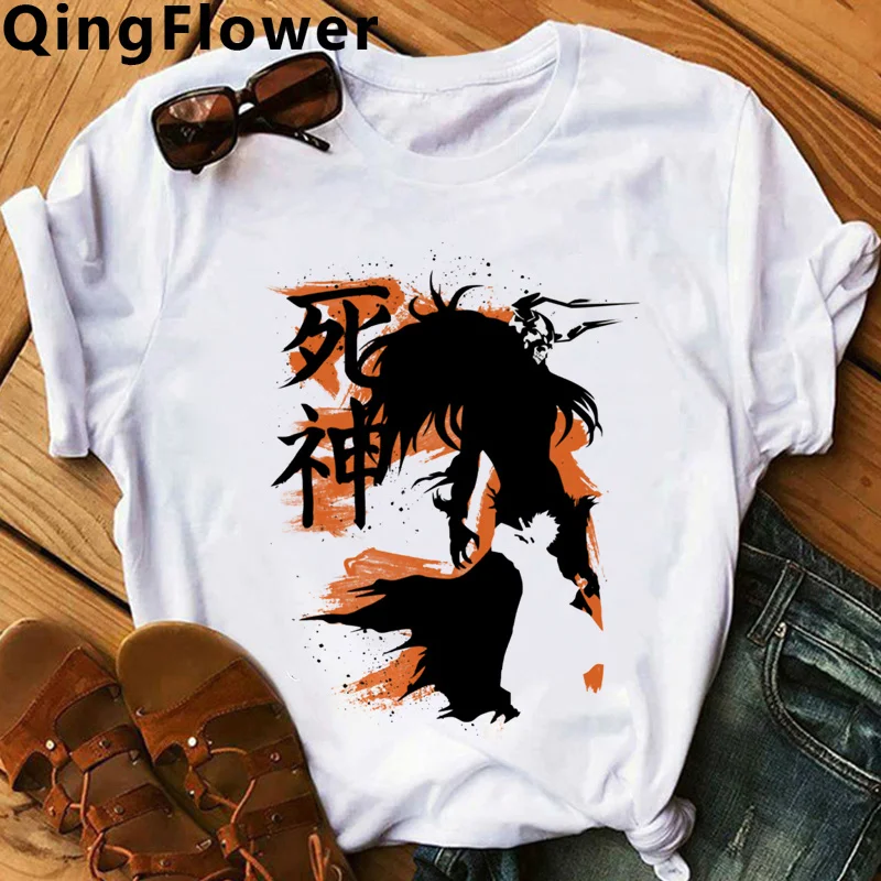 

Anime Bleach Ichigo Samurai tshirt summer top male vintage japanese grunge print streetwear t shirt vintage