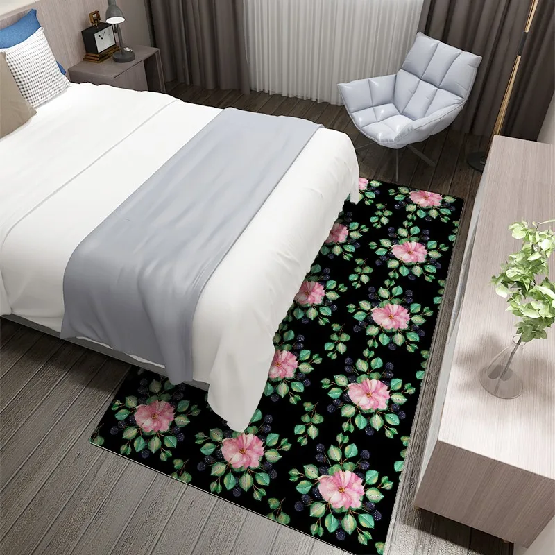 Бархатный короткий флисовый ковер для гостиной Reese прикроватный коврик японские